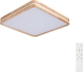 Brilagi - stmievateľné LED svietidlo MOLINA SQUARE LED/80W/230V, dub, 60x60 cm + diaľkový ovládač