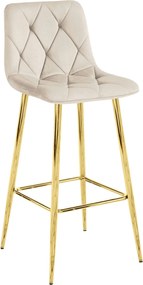 TRENDIE Zamatová barová stolička Bari béžová