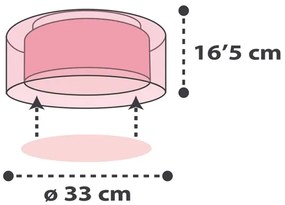 Dalber 41416S - Detské stropné svietidlo CLOUDS 2xE27/60W/230V ružová