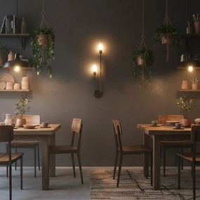 Toolight Toolight, nástenné svietidlo 2xE14, APP1147-2W, čierna matná, OSW-14010