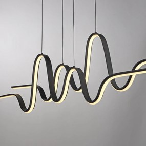 Dizajnové závesné svietidlo čierne vrátane stmievateľného LED Easylift - Altitude