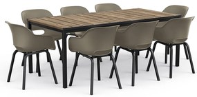 Záhradný stôl Keter Porto 200 aswhood black steel