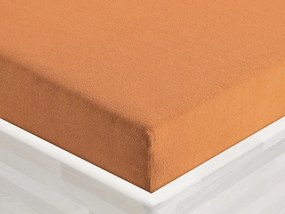 Detské froté napínacie prestieradlo do postieľky FR-022 Okrové 70 x 140 x 10 cm - do postieľky