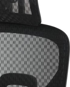 Kancelárska ergonomická stolička TRAGEL — sieťovina / látka, čierna