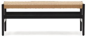 Lavica v čierno-prírodnej farbe Zaide – Kave Home