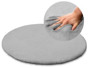 Svetlo-šedý kruhový koberec Rabbit 100cm