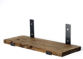 Nástenná polica LAM II 40 cm orech/čierna