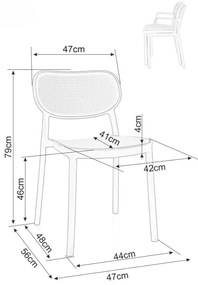 Jídelní židle Bali béžová/černá