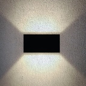 Brilagi - LED Vonkajšie nástenné svietidlo DOUBLE CUBE LED/12W/230V čierna IP65