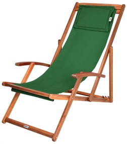 Záhradné lehátko SIENA, 65x87x102cm, zelená Casaria