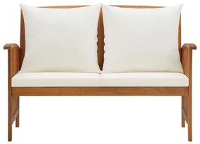 vidaXL Záhradná lavička s podložkami 119 cm, akáciový masív