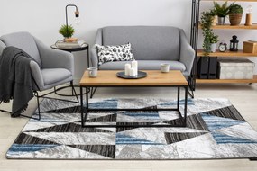 Koberec ALTER Nano trojuholníky, modrý