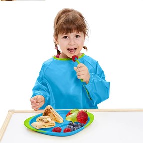 Podbradník s rukávmi veľký - modrý