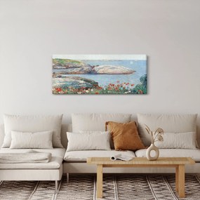 Obraz - Childe Hassam, Poppies,  Isles of Shoals, reprodukcia (120x50 cm)