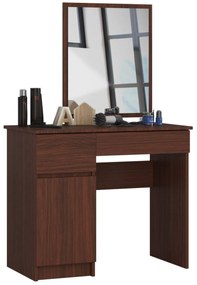 Ak furniture Kozmetický stolík so zrkadlom P-2/SL wenge ľavý