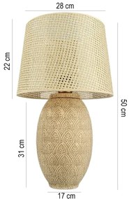 Stolná lampa RAMZES 1xE27/40W/230V zlatá