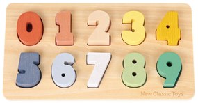 Vkladacie drevené puzzle - čísla od 0 do 9