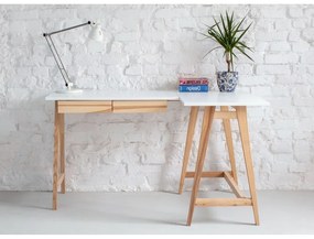 Pracovný stôl s bielou doskou 85x135 cm Luka - Ragaba