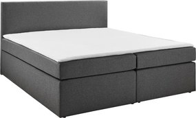 Posteľ boxspring Aston 180x200 cm, stredne šedá látka