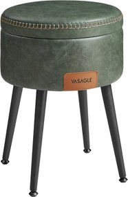 Taburet s úložným priestorom VASAGLE EDGAR zelený