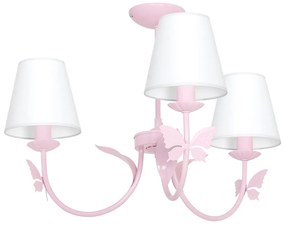 EUlight Detský luster Alice, 3x biele textilné tienidlo, p