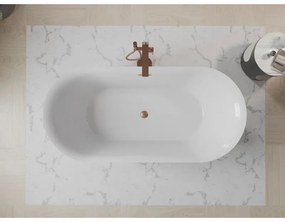 Mexen Roxy, voľne stojaca vaňa 170 x 80 cm, biela-čierna, medený prepad, 51201708075-65