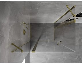 Mexen, Mexen Mist Duo sklápací sprchový kút 105 x 95 cm, transparentný, zlatý - 8A4-105-095-50-00