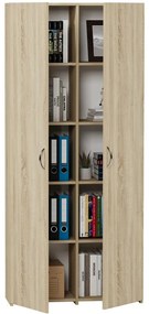 Kancelársky skriňový regál MODERN B-80-2D - rôzne farebné prevedenia sonoma