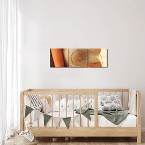 Obraz - Žena pri strome (s hodinami) (90x30 cm)