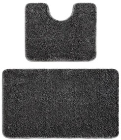 Sada kúpeľňových koberčekov SYNERGY glamour / lurex, sivá