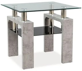 Konferenční stolek Lisa D 60 cm černý/beton