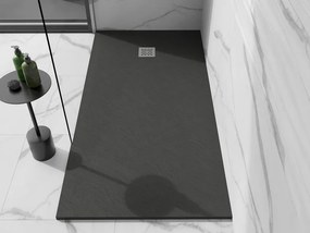 Mexen Stone+, obdĺžniková vanička z minerálneho kompozitu 160 x 90 cm, antracitová, 44719016