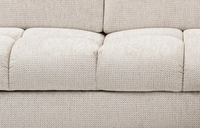 Rohová sedačka Fubu, šedo-krémová štruktúrovaná látka, pravý roh