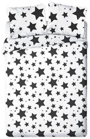 FARO Francúzske obliečky Hviezdy čiernobiele  Bavlna, 220/200, 2x70/80 cm