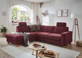 XXXLutz ROHOVÁ SEDAČKA, textil, tmavočervená Sit & More - Sedačky - 000144005802