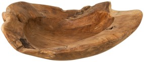 Servírovacia misa v prírodnom tvare z teakového dreva Igor - 57*52*10 cm