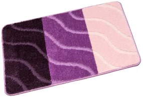 Kúpeľňový koberček FIORI ružový / fialový, pruhy