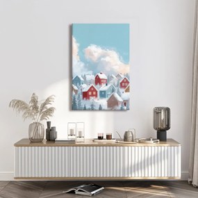 Obraz zasnežená dedinka