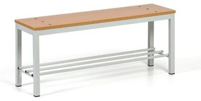 Šatníková lavica s botníkom, sedák - lamino, dĺžka 1000 mm, grafit