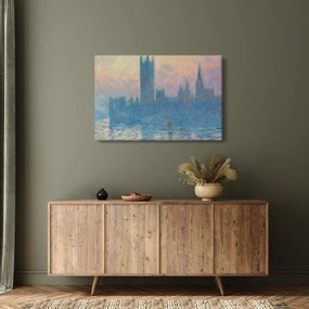 Obraz - Claude Monet, The Houses of Parliament, Sunset, reprodukcia (90x60 cm)