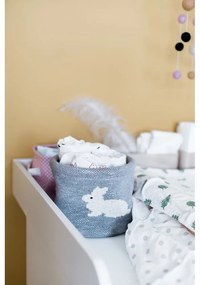 Sivý bavlnený organizér Kindsgut Bunny, ø 16 cm