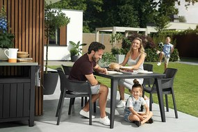 Deokork Záhradná plastová stolička MENORCA (antracit)