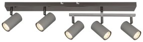 Globo 57911-5S - Bodové svietidlo ROBBY 5xGU10/35W/230V šedá