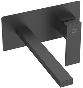 Laveo Kvadrato, umývadlová batéria pod omietku s krabicovým i-BOX systémom, čierna matná, LAV-BLQ_722P