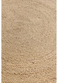 Obojstranný jutový okrúhly koberec v prírodnej farbe ø 100 cm Braided Ivory – Hanse Home