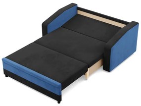 Pohovka ORION čierna / tmavomodrá