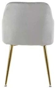 LuxuryForm DESIGN Jedálenská stolička AUSTIN VELUR - svetlo šedá