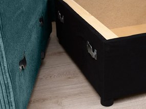 Petrolejová rohová pohovka SMART COSARO, obojstranná + 2 vankúšiky ZDARMA