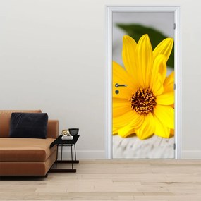 Fototapeta na dvere - Žlté kvety (95x205cm)
