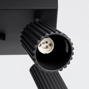 Sollux SL.1583 - Bodové svietidlo KARBON 4xGU10/10W/230V čierna